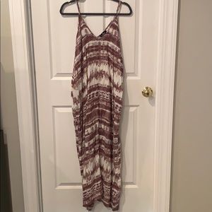 Purple water colored maxi dress